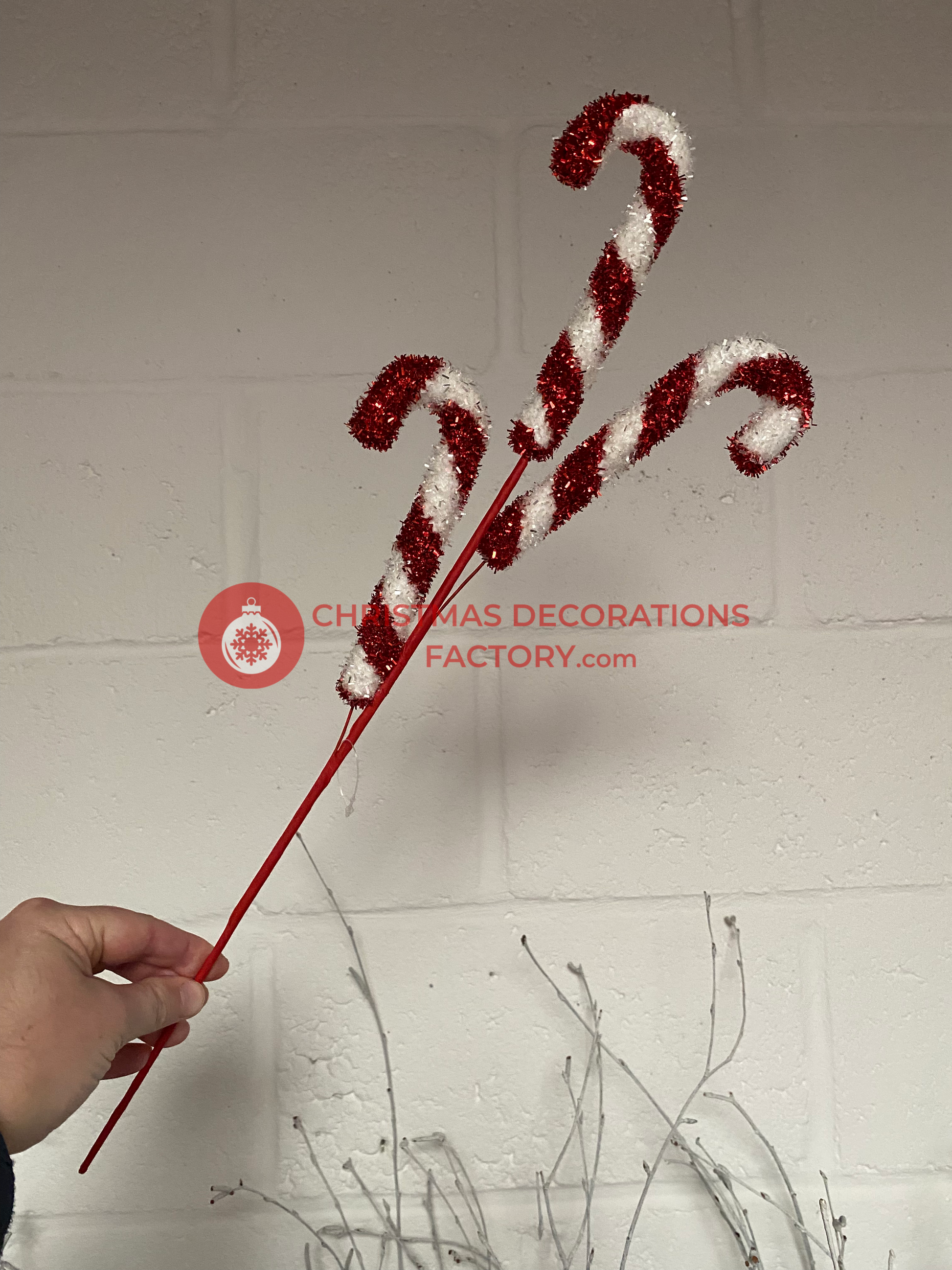 56cm Candy Canes Spray